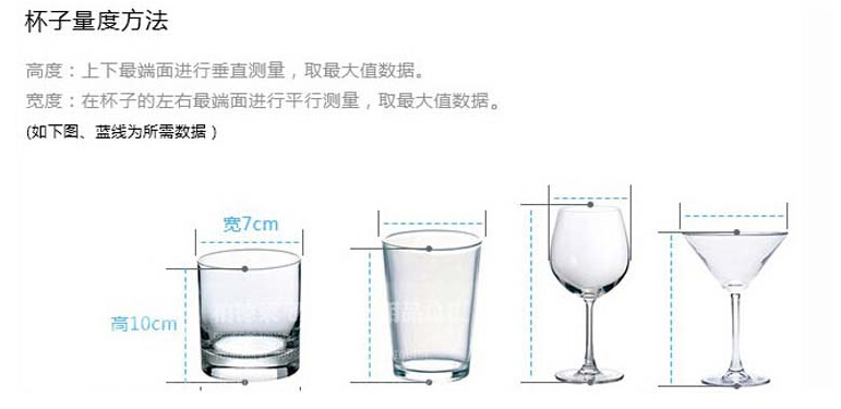 酒杯的測量方法